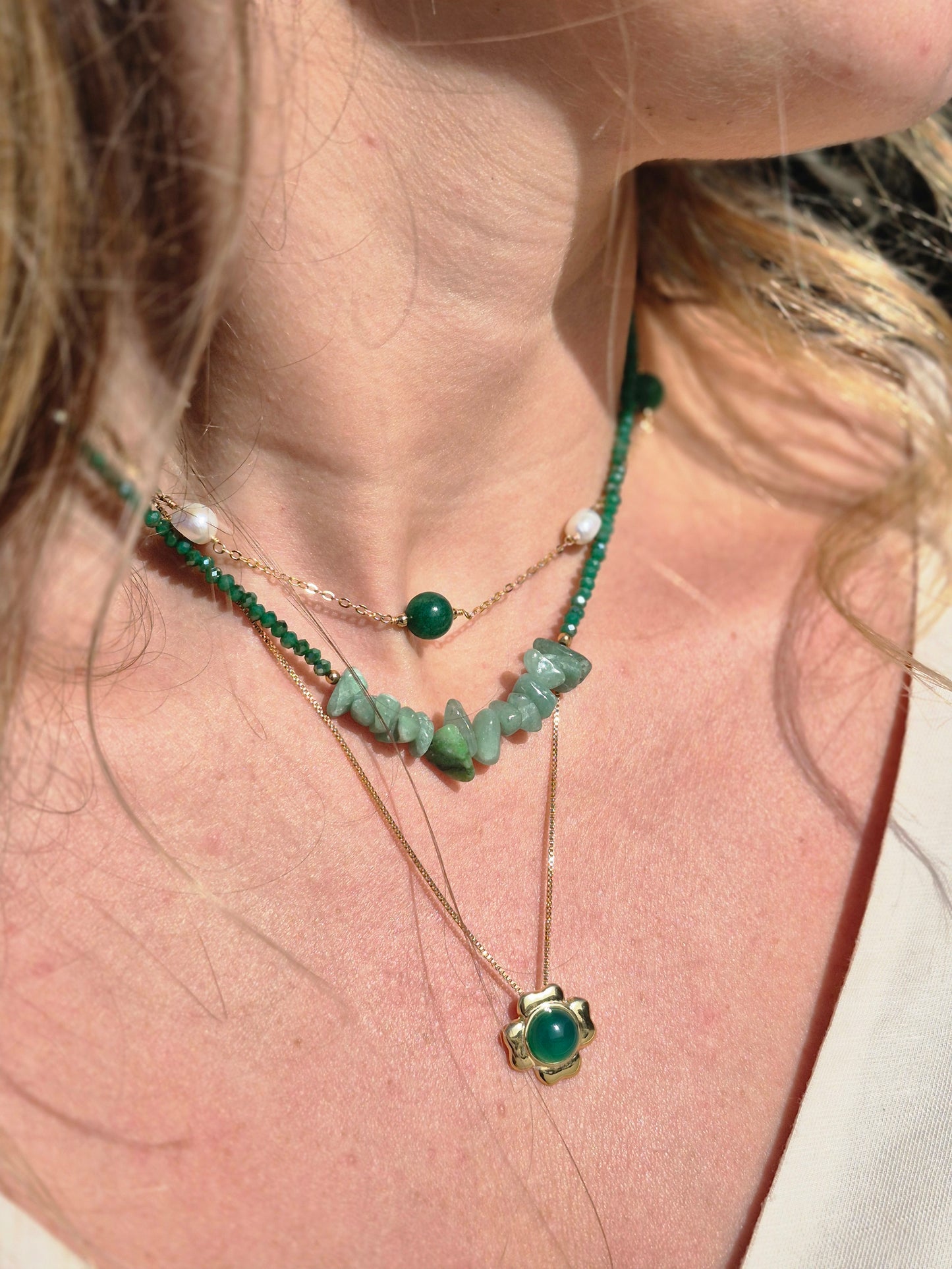 Green Agate Lucky Necklace