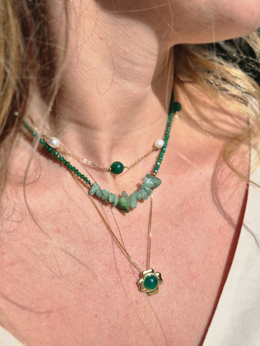 Green Agate Lucky Necklace