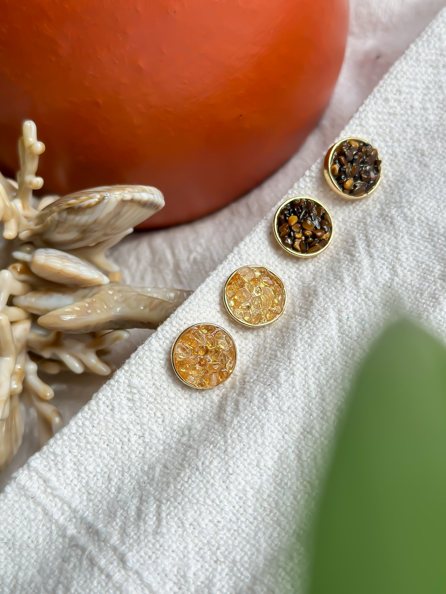 Citrine Studs: Success Stone
