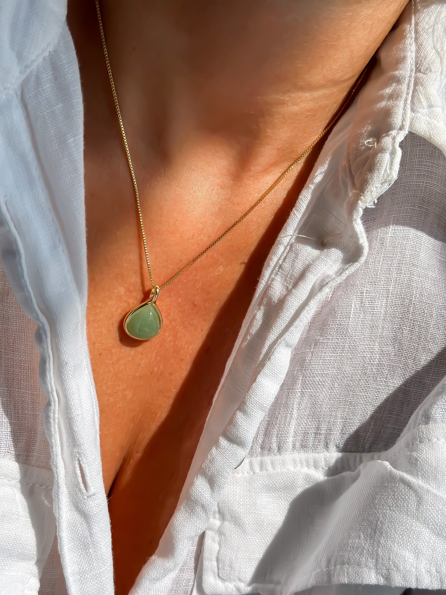 Pantanal Green Quartz Necklace