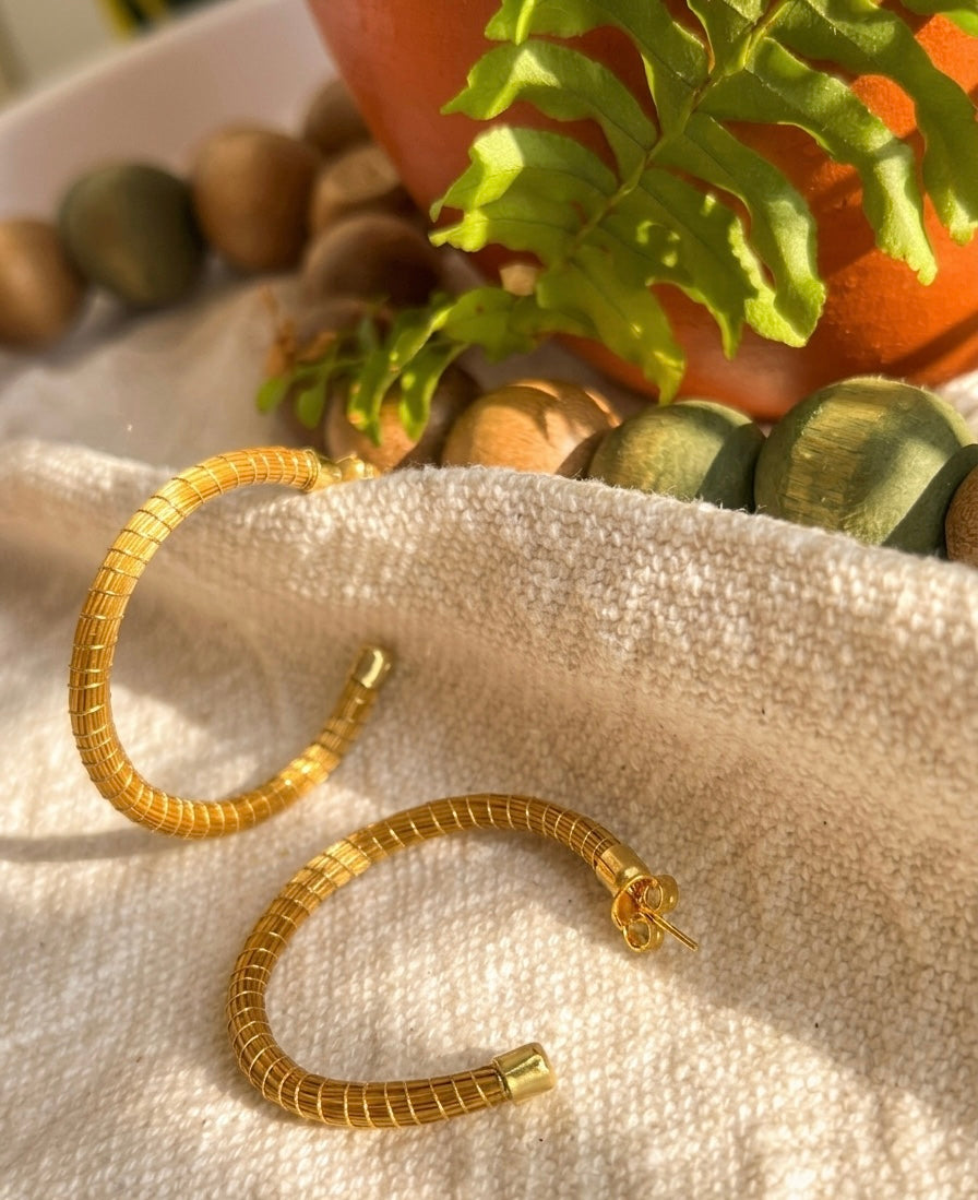 Iconic Golden Grass Hoops