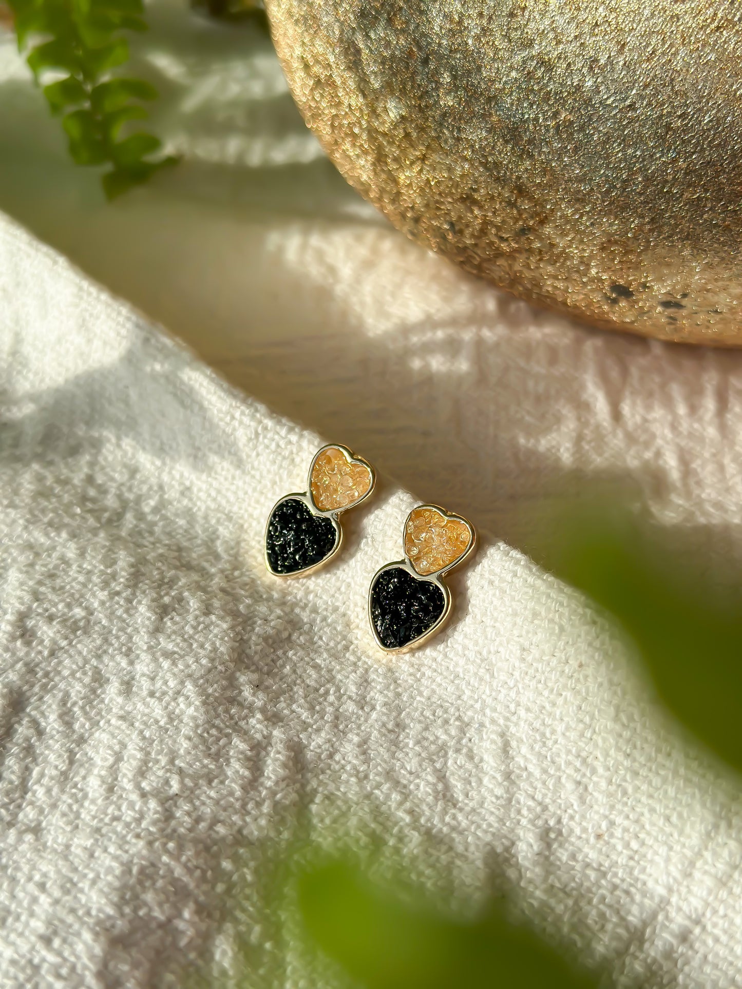 Dual Joy & Protection Heart Earrings