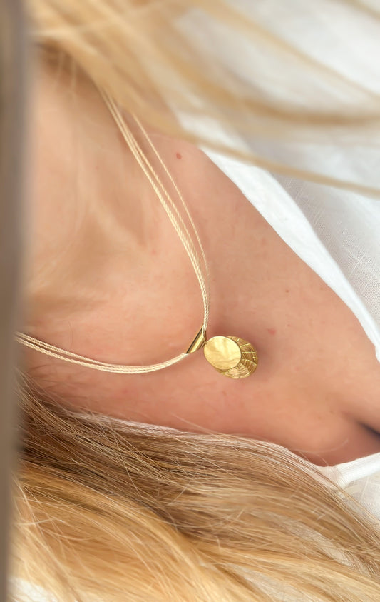 Mandala Golden Grass Necklace