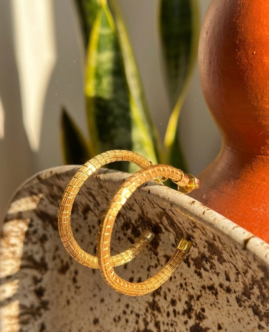 Iconic Golden Grass Hoops