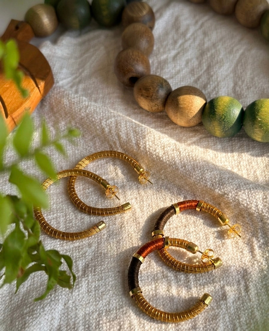 Iconic Golden Grass Hoops